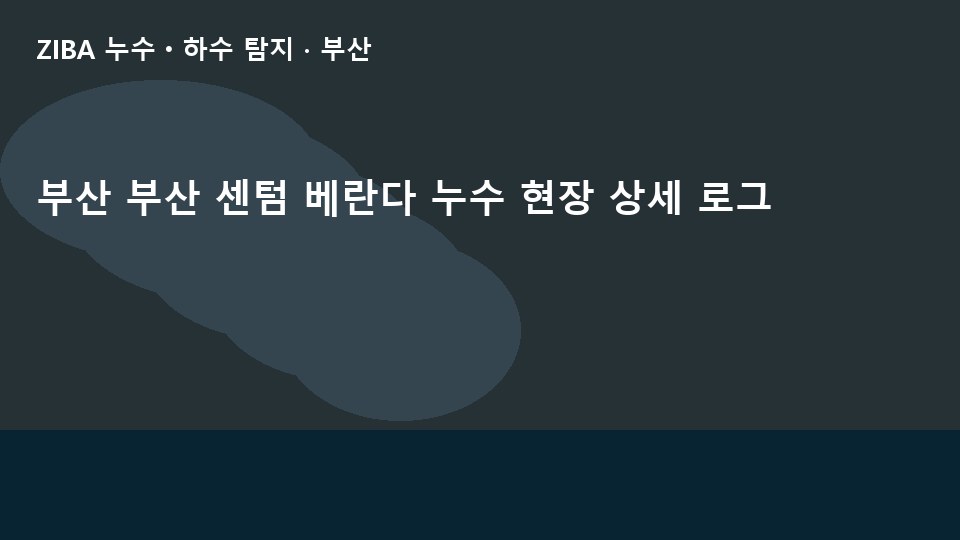 부산 부산 센텀 베란다 누수 현장 상세 로그
